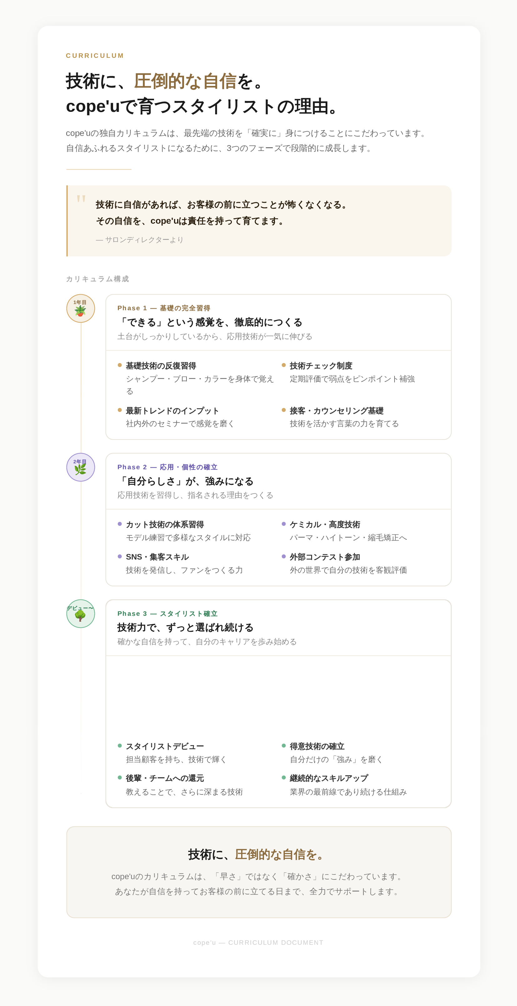 カリキュラム